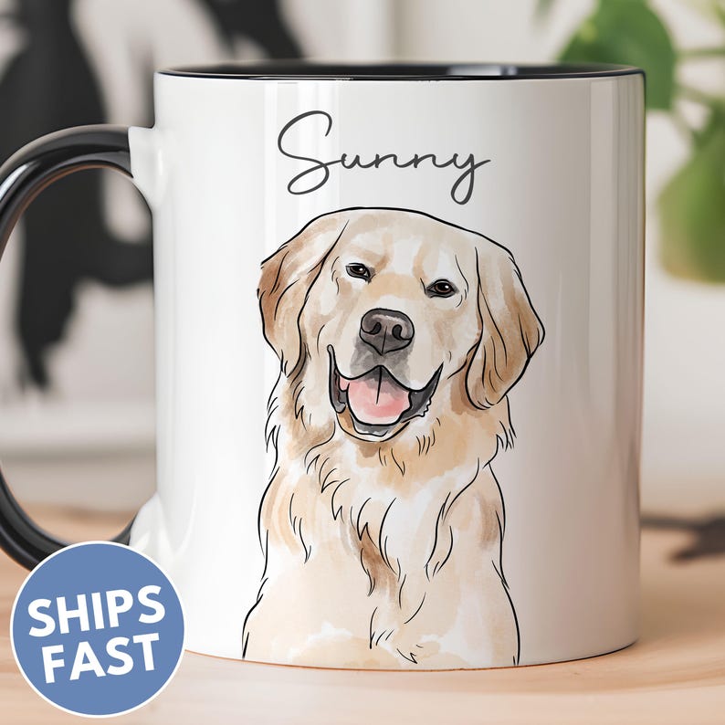 Custom Pet Mug Using Pet Photo + Name Custom Dog Mug Dog Coffee Cup Personalized Pet Mugs Dog Mom Mug Personalized Cat Dad Mug New Dog Mug