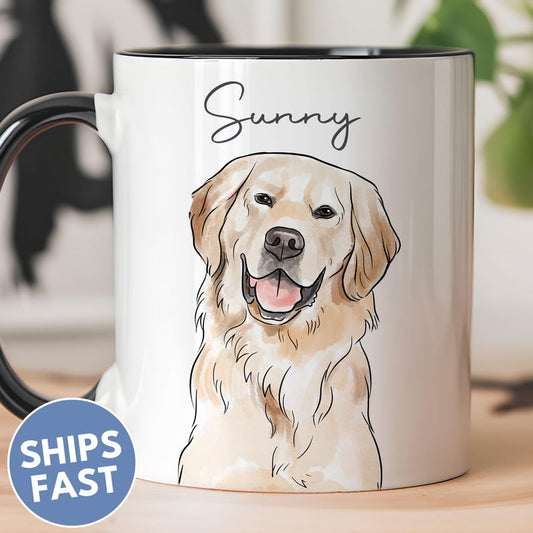 Custom Pet Mug Using Pet Photo + Name Custom Dog Mug Dog Coffee Cup Personalized Pet Mugs Dog Mom Mug Personalized Cat Dad Mug New Dog Mug