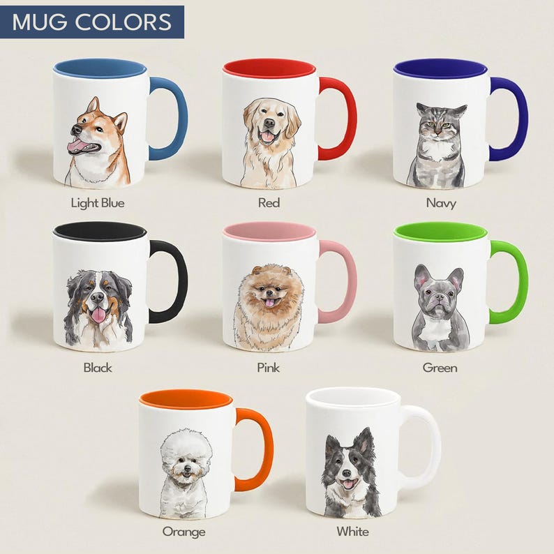 Custom Pet Mug Using Pet Photo + Name Custom Dog Mug Dog Coffee Cup Personalized Pet Mugs Dog Mom Mug Personalized Cat Dad Mug New Dog Mug