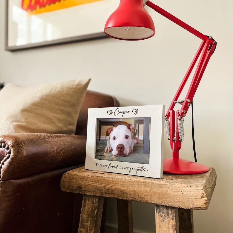 Personalised Pet Memorial Gift Photo Keepsake | Cat Memorial Gift | Dog Picture Frame, Pet Loss Sympathy Frame, Engraved Pet Memorial