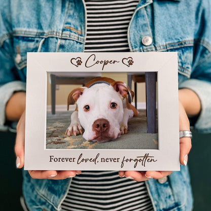 Personalised Pet Memorial Gift Photo Keepsake | Cat Memorial Gift | Dog Picture Frame, Pet Loss Sympathy Frame, Engraved Pet Memorial