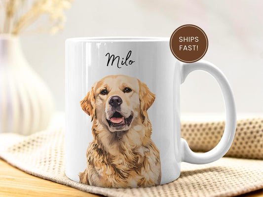 Custom Pet Mug Using Pet Photo + Name Custom Dog Mug Dog Coffee Cup Personalized Pet Mugs Dog Mom Mug Personalized Cat Dad Mug