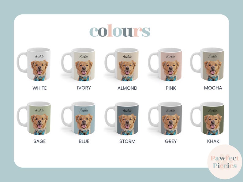Custom Pet Mug Using Pet Photo + Name Custom Dog Mug Dog Coffee Cup Personalized Pet Mugs Dog Mom Mug Personalized Cat Dad Mug