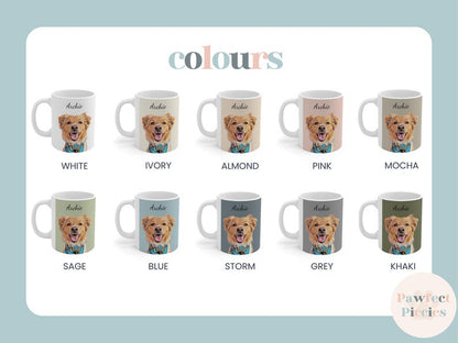 Custom Pet Mug Using Pet Photo + Name Custom Dog Mug Dog Coffee Cup Personalized Pet Mugs Dog Mom Mug Personalized Cat Dad Mug
