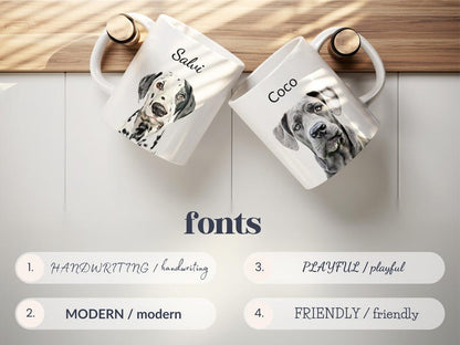 Custom Pet Mug Using Pet Photo + Name Custom Dog Mug Dog Coffee Cup Personalized Pet Mugs Dog Mom Mug Personalized Cat Dad Mug