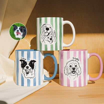 Custom Pet Portrait Mug, Personalized Dog Mug, Custom Cat Mug, Pet Memorial Gift, Dog Mom Gift, Custom Photo Mug