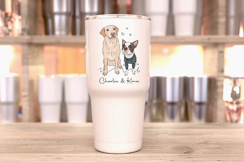 Custom Pet Portrait Mug, Personalized Watercolor Dog Cat Coffee Mug, Dog Mom Mug, Pet Lover Gift