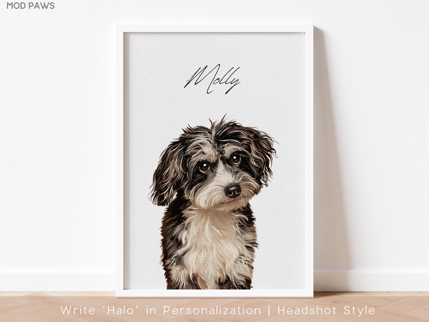 Custom Watercolor Pet Portrait – Personalized Dog & Cat Art