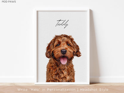 Custom Watercolor Pet Portrait – Personalized Dog & Cat Art