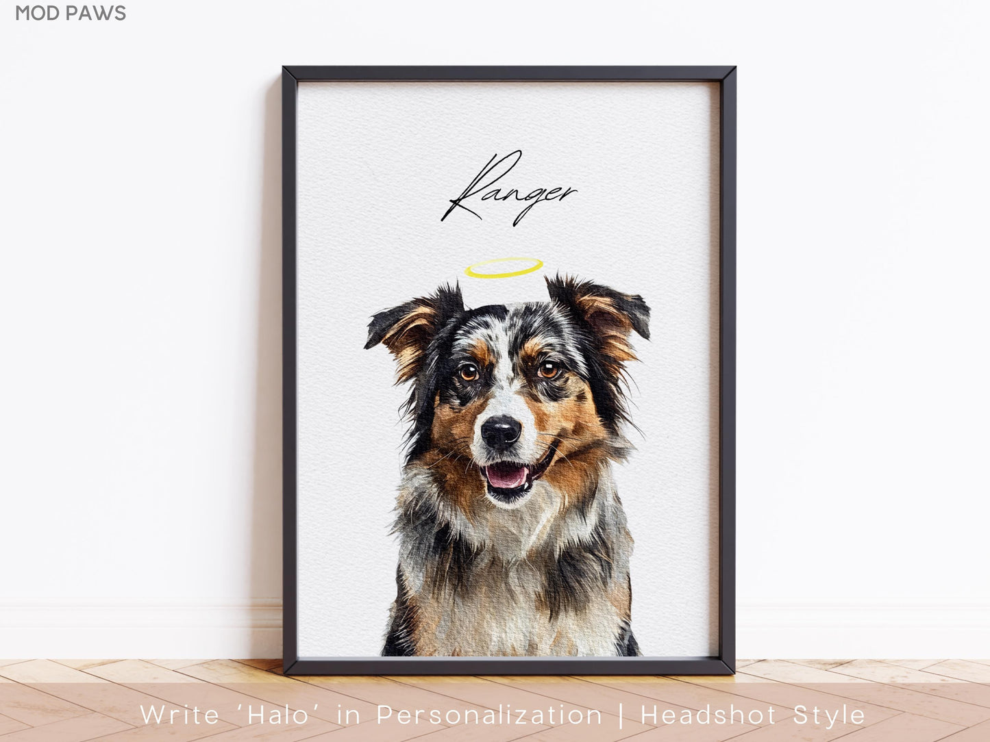 Custom Watercolor Pet Portrait – Personalized Dog & Cat Art