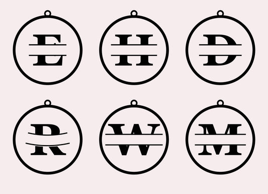 TEST – Split Monogram Ornament (Personalized)