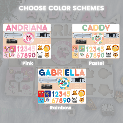 Custom Busy Board for Baby Girl or Boy A11