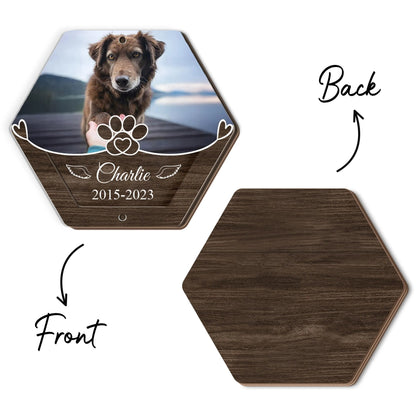 Custom Pet Memorial Photo Box – Personalized Fur Keepsake, Dog Loss Gift with Picture, Name & Fur Holder