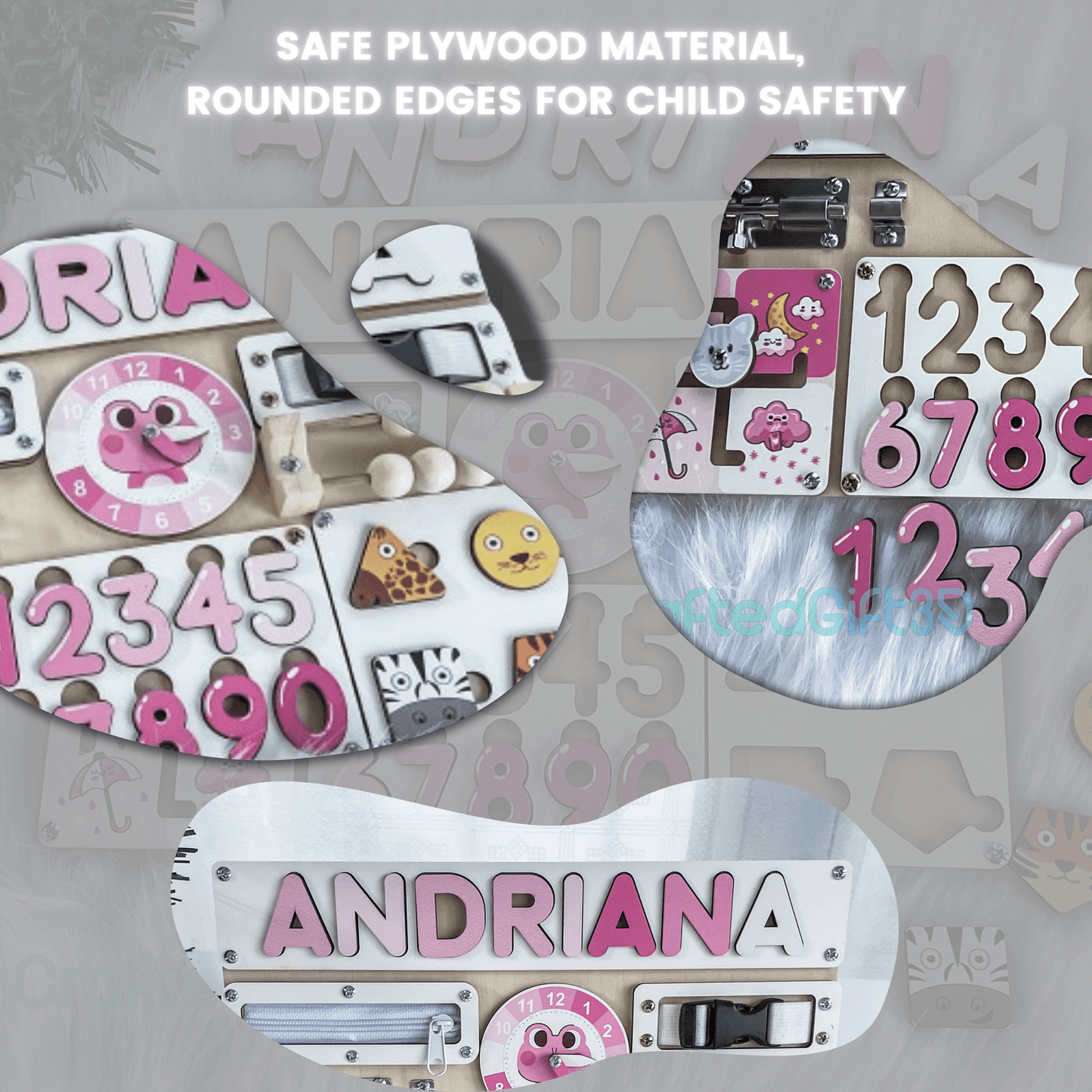 Custom Busy Board for Baby Girl or Boy A11