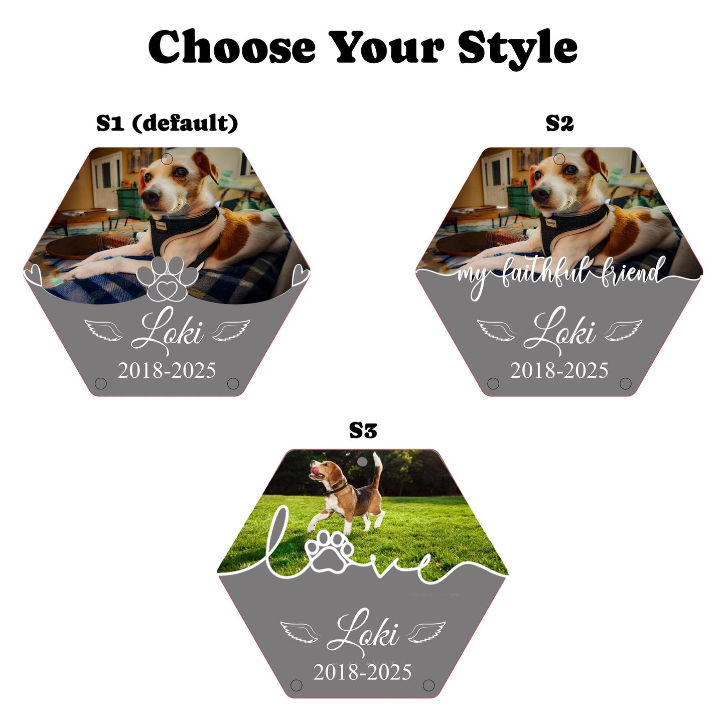 Custom Pet Memorial Photo Box – Personalized Fur Keepsake, Dog Loss Gift with Picture, Name & Fur Holder