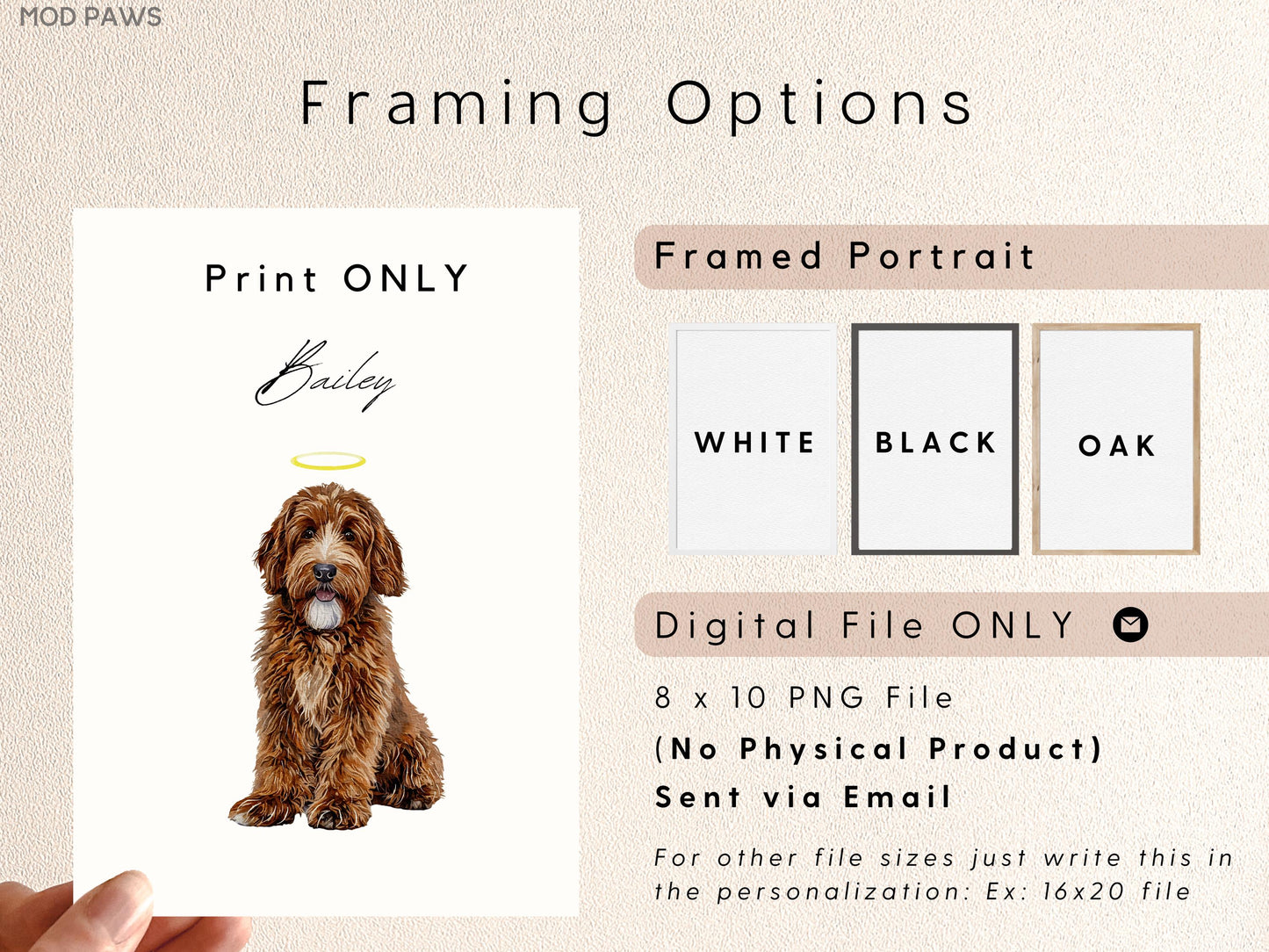 Custom Watercolor Pet Portrait – Personalized Dog & Cat Art