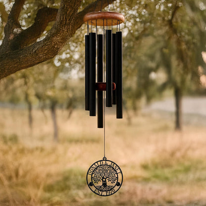 Couple Anniversary Wind Chime, Custom Etched Romantic Gift, Wedding Outdoor Decor, Personalized 25th/40th/50th Milestone, Parents Keepsake