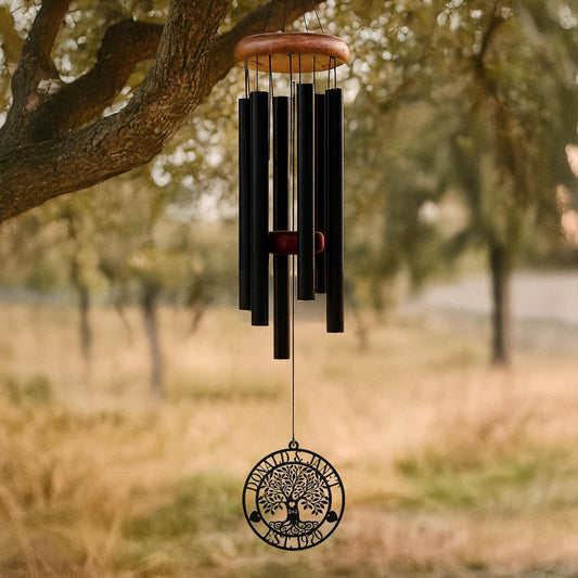 Couple Anniversary Wind Chime, Custom Etched Romantic Gift, Wedding Outdoor Decor, Personalized 25th/40th/50th Milestone, Parents Keepsake