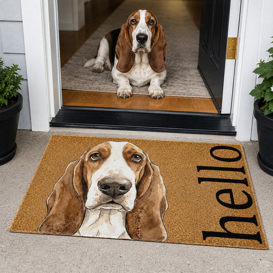 Custom Pet Portrait Funny Doormat Watercolor Art - Personalized Doormat V2