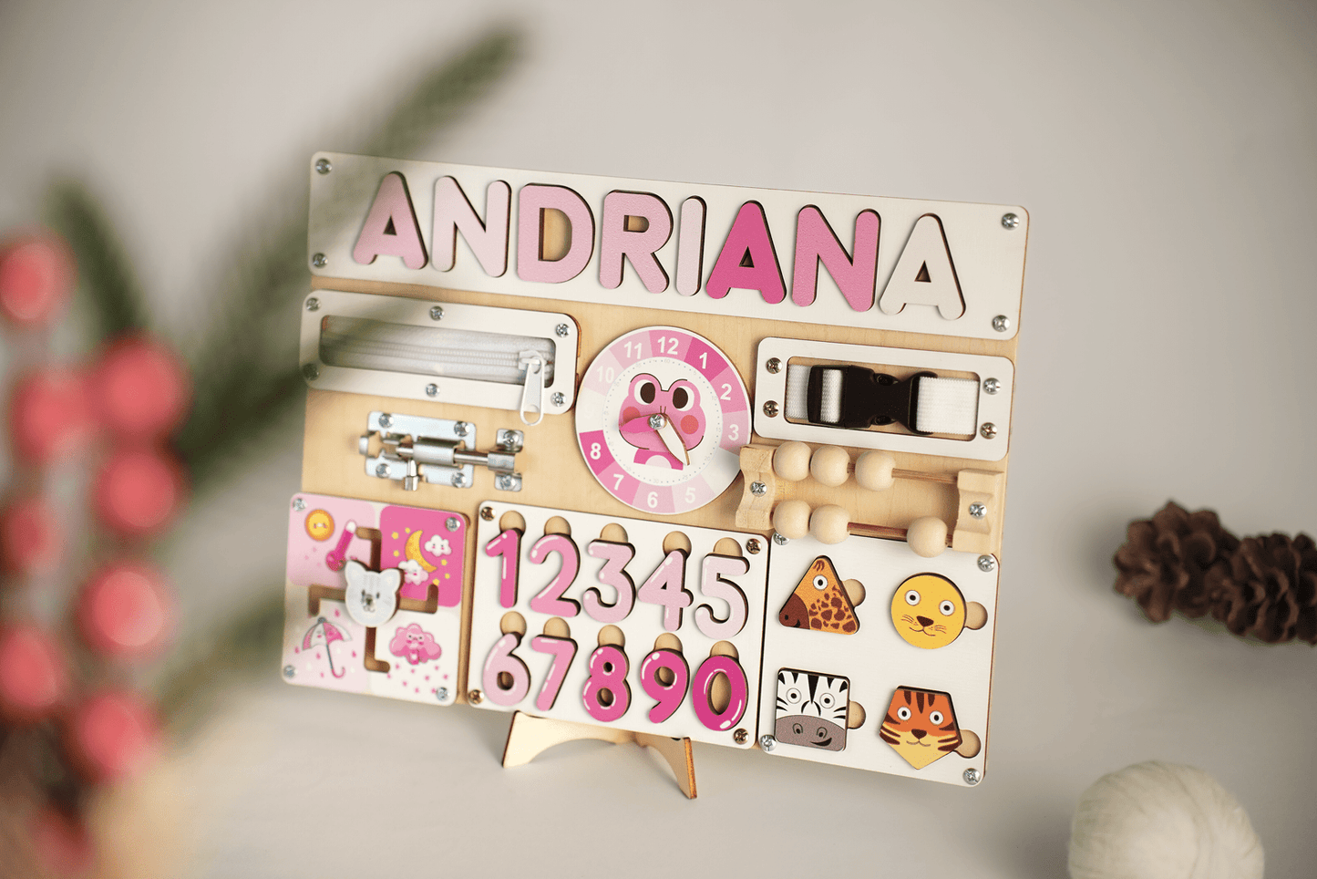 Custom Busy Board for Baby Girl or Boy A11