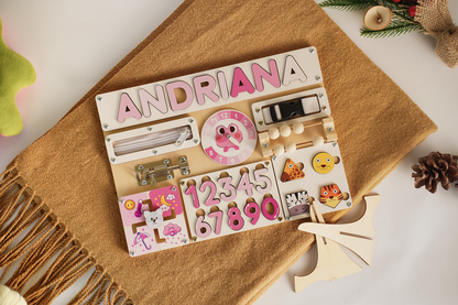 Custom Busy Board for Baby Girl or Boy A11