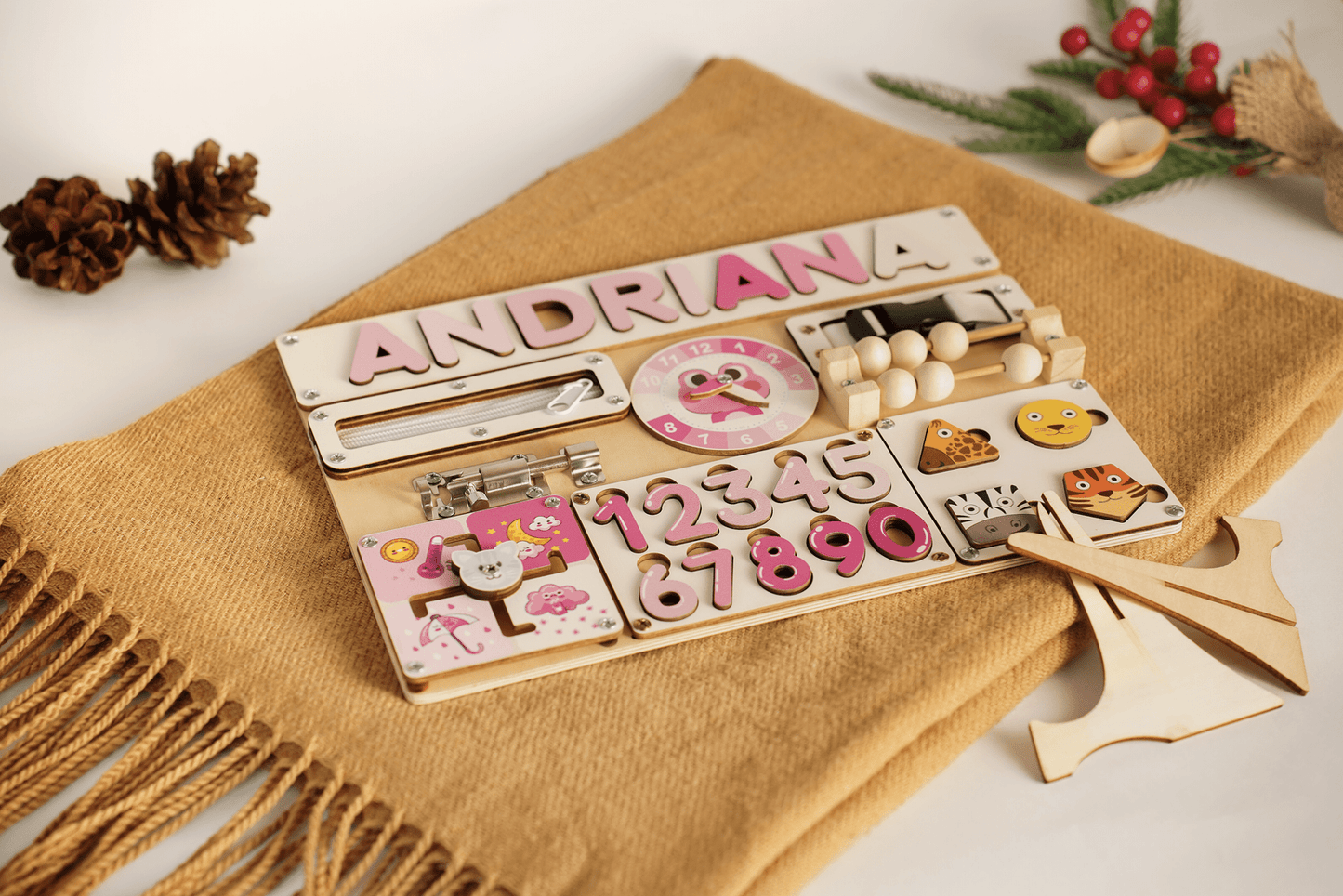 Custom Busy Board for Baby Girl or Boy A11