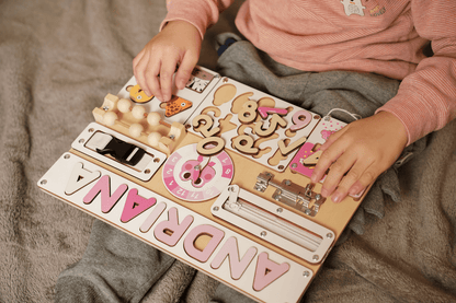 Custom Busy Board for Baby Girl or Boy A11