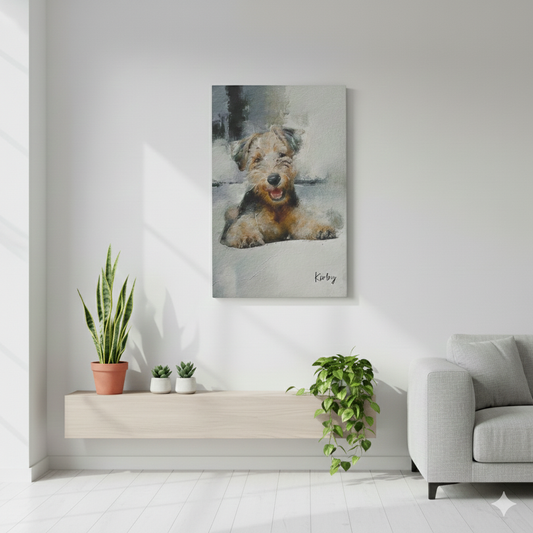 Custom Abstract Pet Portrait Canvas | Digital Personalized Dog or Cat Art | Pet Wall Decor | Unique Gift for Pet Lovers | Painted Pet Art