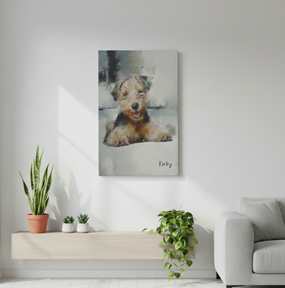 Custom Abstract Pet Portrait Canvas | Digital Personalized Dog or Cat Art | Pet Wall Decor | Unique Gift for Pet Lovers | Painted Pet Art