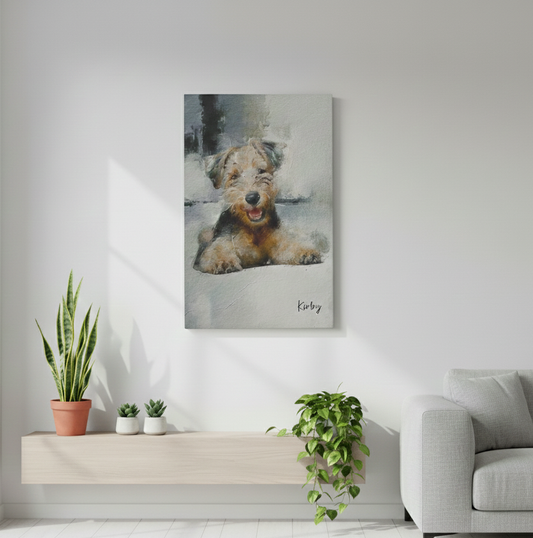 Custom Abstract Pet Portrait Canvas | Digital Personalized Dog or Cat Art | Pet Wall Decor | Unique Gift for Pet Lovers | Painted Pet Art