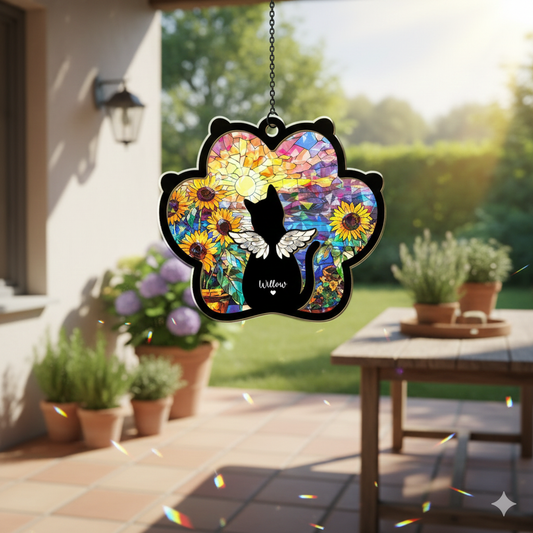 Custom Cat Loss Hologram Ornament, Pet Memorial Ornament, Cat Lover Gift, Pet Loss Sympathy Gift, Cat Remembrance Gift, Pet Owner Gift