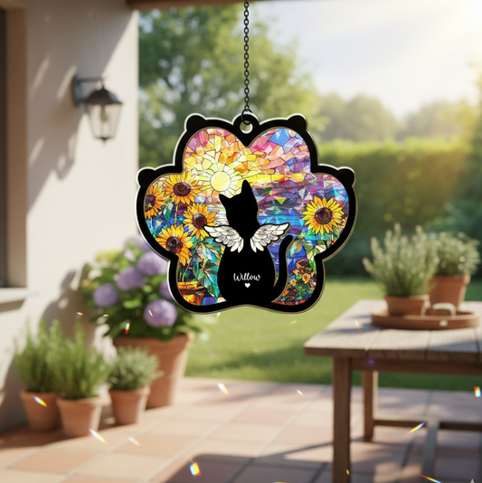 Custom Cat Loss Hologram Ornament, Pet Memorial Ornament, Cat Lover Gift, Pet Loss Sympathy Gift, Cat Remembrance Gift, Pet Owner Gift