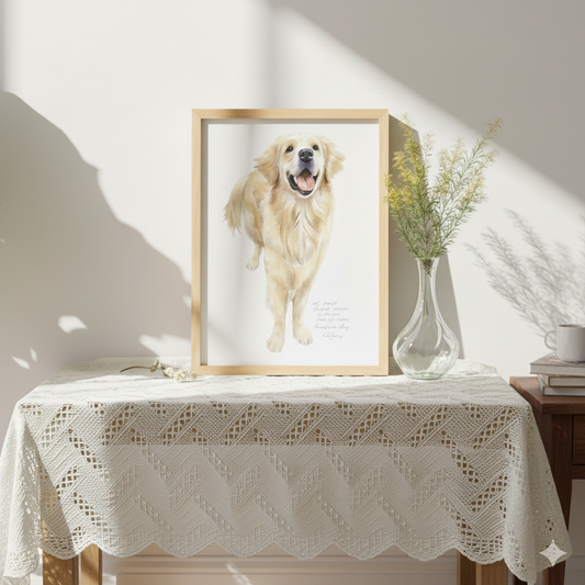 100% Handmade Watercolor Pet Portrait, Dog Portrait, Cat Portrait, Custom Pet Portrait from Photo, Watercolor Pet Painting, Hand Drawn Pet