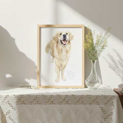 100% Handmade Watercolor Pet Portrait, Dog Portrait, Cat Portrait, Custom Pet Portrait from Photo, Watercolor Pet Painting, Hand Drawn Pet