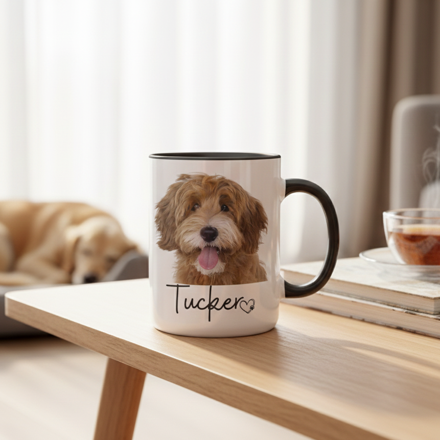 Custom Pet Portrait Mug, Custom Dog Mug, Pet Art, Coffee Cup, Personalized Pet Mugs, Dog Mom, Personalized Gift for Pet Lovers, pet lover