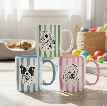 Custom Pet Portrait Mug, Personalized Dog Mug, Custom Cat Mug, Pet Memorial Gift, Dog Mom Gift, Custom Photo Mug
