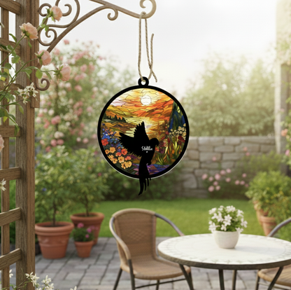 Personalized Birds Memorial Suncatcher, Parrot Suncatcher, Bird Lovers Gift, Bird Loss Gift, Loss Of Pet Gift, Pet Loss Sympathy Gift