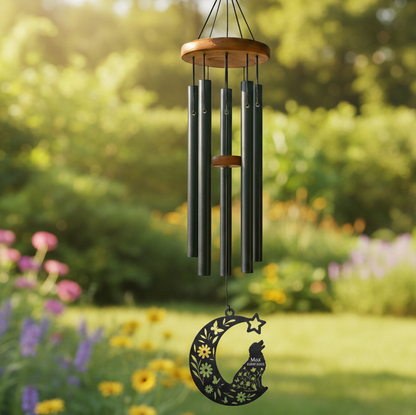 Personalized Pet Memorial Wind Chime – Custom Dog or Cat Tribute
