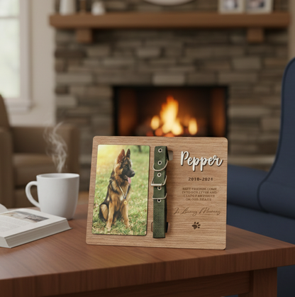 Personalized Pet Photo Frame, Personalized Dog Memorial Gift Frame, Cat Memorial Gifts, Engraved Dog Memorial Keepsake For Gift MP02