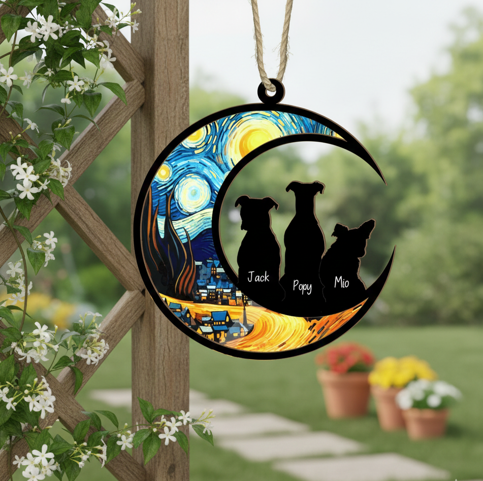 Personalized Dogs Memorial Suncatcher, Dog Memorial Gift, Loss of Dogs Gift, Dog Loss Gift, Dog Sympathy Gift, Dog Suncatcher