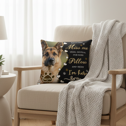 Custom Pet Memorial Pillow, Pet Loss Gift with Photo, Dog Cat Memorial Cushion, Sympathy Gift for Pet Lover, Personalized Pet Remembrance