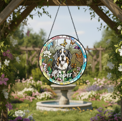 Personalized Suncatcher Ornament for Pet Lover, Loss Of Dog Memorial, Sympathy Gift, Custom Dog Remembrance Gifts for Dog Mom,Dog Dad CDS01