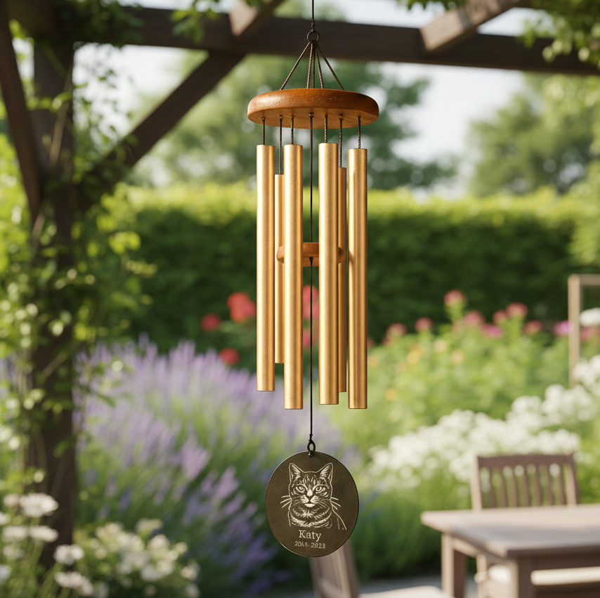 Dog Memorial Wind Chime – Personalized Pet Loss Gift