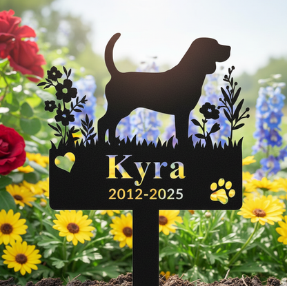 Custom Dog Memorial Stake, Dog Grave Marker, Dog Remembrance Stake, Personalized Metal Dog Garden Sign, Pet Loss Gift, Dog Loss Gift