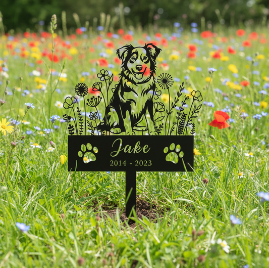 Custom Dog Memorial Stake, Pet Design Garden Sign, Gift for Pet, Dog Grave Marker, Personalized Dog Garden Sign, Pet Loss Gift