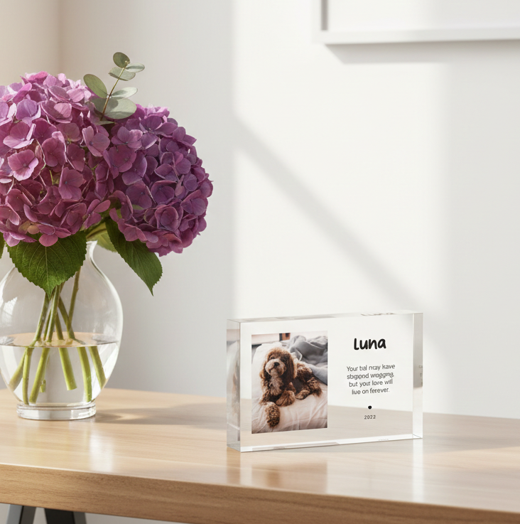 Bereavement Gift, Dog Memorial Plaque, Forever in Our Heart | | P01