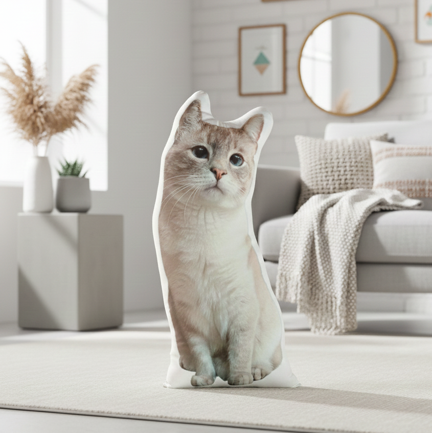 Custom 3D Pet Pillow from Photo | Personalized Dog/Cat Shaped Throw Pillow | Double Printed Pet Pillow | Pet Memorial Gift | Christmas gifts