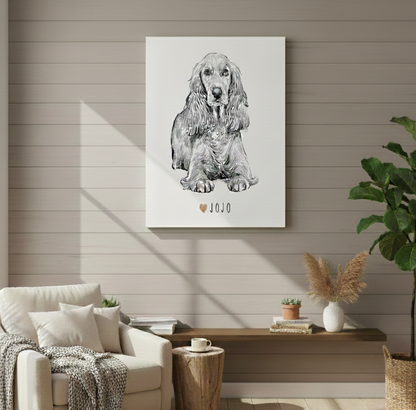 Custom pet canvas, pet portrait canvas, cat canvas, pet painting canvas, dog portrait canvas, dog painting, dog memorial, pet memorial gift