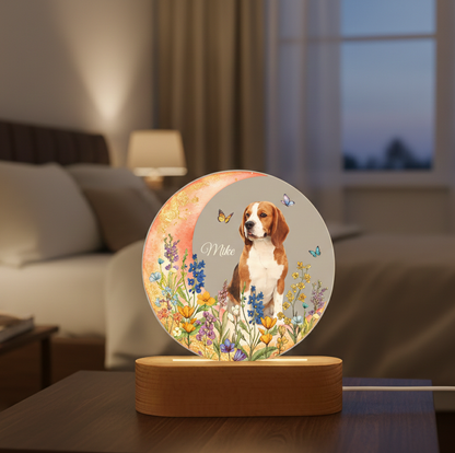 Custom Dog Photo Night Light, Custom Pet Portrait Night Light, Custom Dog Photo Gift, Dog Memorial Gift, Dog Lover Gift, Gift For Dog Mom