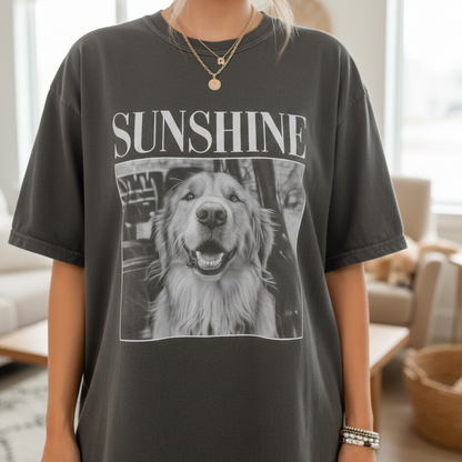Custom Pet Photo Shirt, Personalized Comfort Colors Pet Shirt, Customized Picture Pet Shirt, Dog Lover Gift, Cat Mom Gift, Pet Loss Gift